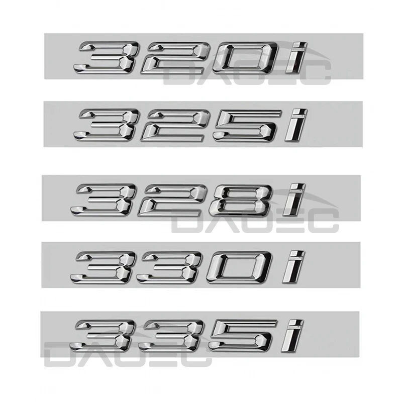 Car Trunk Letter Words Logo Badge Emblem Decals Sticker For BMW 3 Series 316i 318i 320i 325i 328i 330i 335i  F30 F31 F34 G20 G21