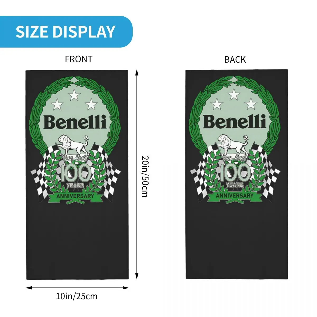 Lion Logo 100Th Anniversary Celebration Benellis Bandana Neck Cover Motocross Face Scarf Running Unisex Adult Winter