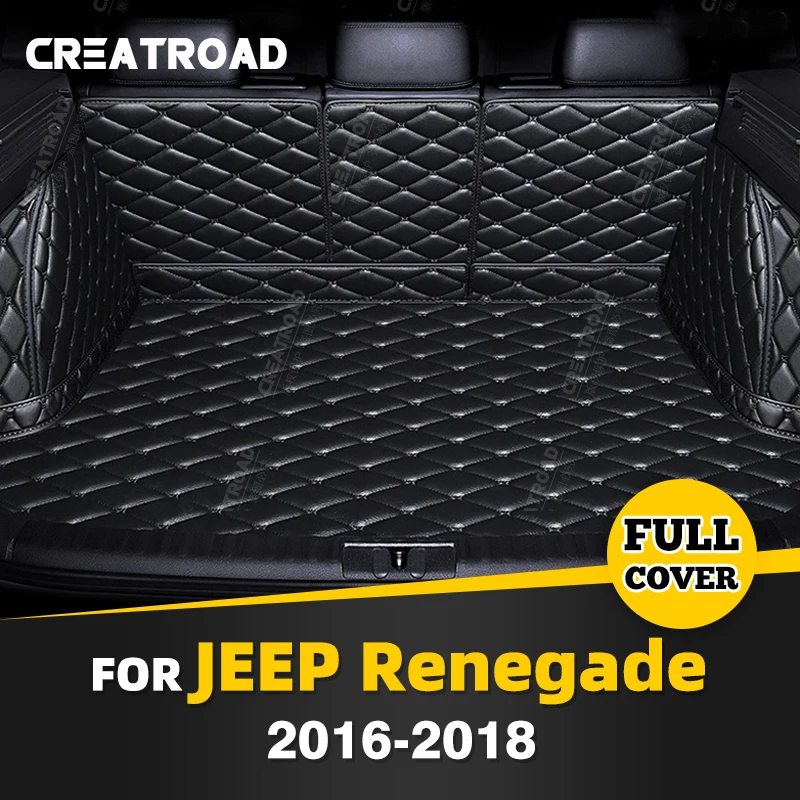 

Auto Full Coverage Trunk Mat For JEEP Renegade 2016-2018 17 Car Boot Cover Pad Cargo Liner Interior Protector Accessories