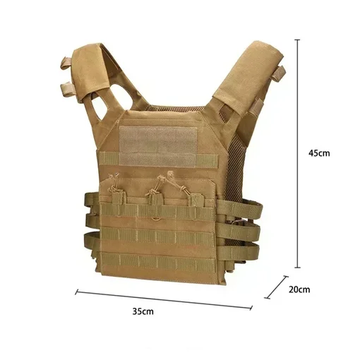 Imagen 2 del producto Chaleco táctico de nailon, armadura corporal, portador de caza, accesorios Airsoft, combate MOLLE, chaleco militar de camuflaje, juego CS, equipo de jungla