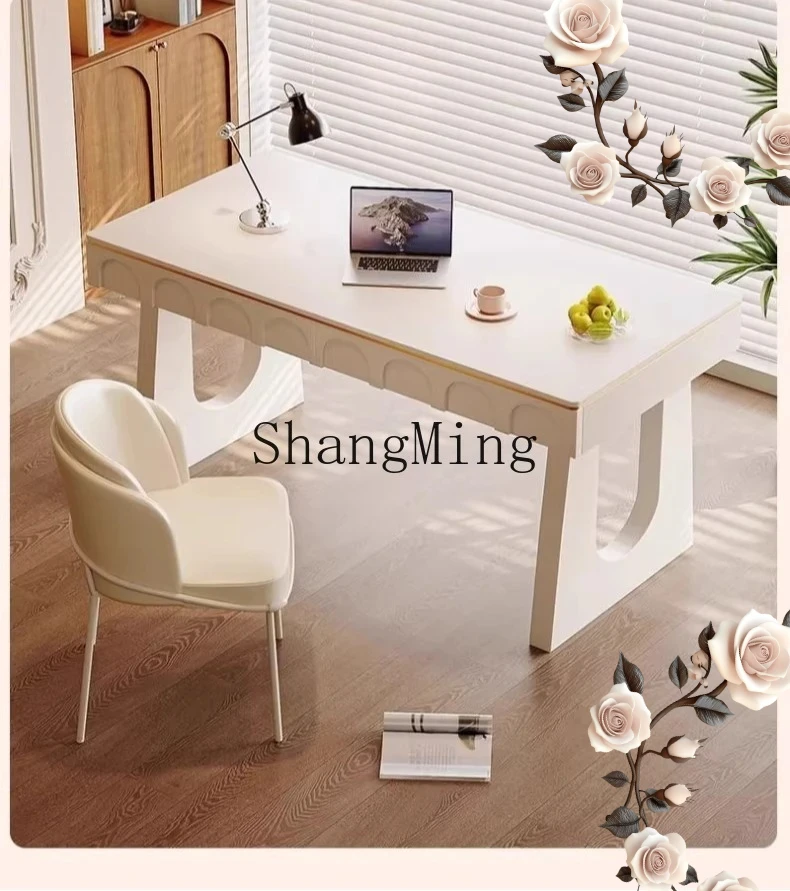 

CL living room large study home computer deskrock slab light luxury modern simple desk