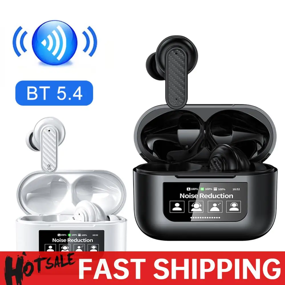 

Беспроводные наушники-переводчики BT 5,4 в реальном времени с шумоподавлением ANC, 144 языка, двусторонние наушники-переводчики для деловых поездок