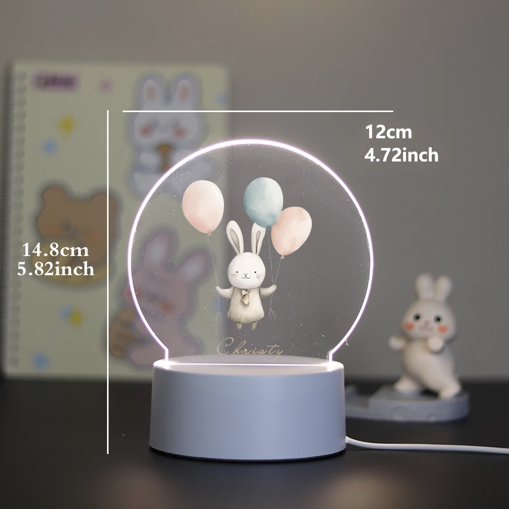 1 personalized customization with love cartoon pattern Bedroom bedside ambient light Room decoration gift RGB night light LED