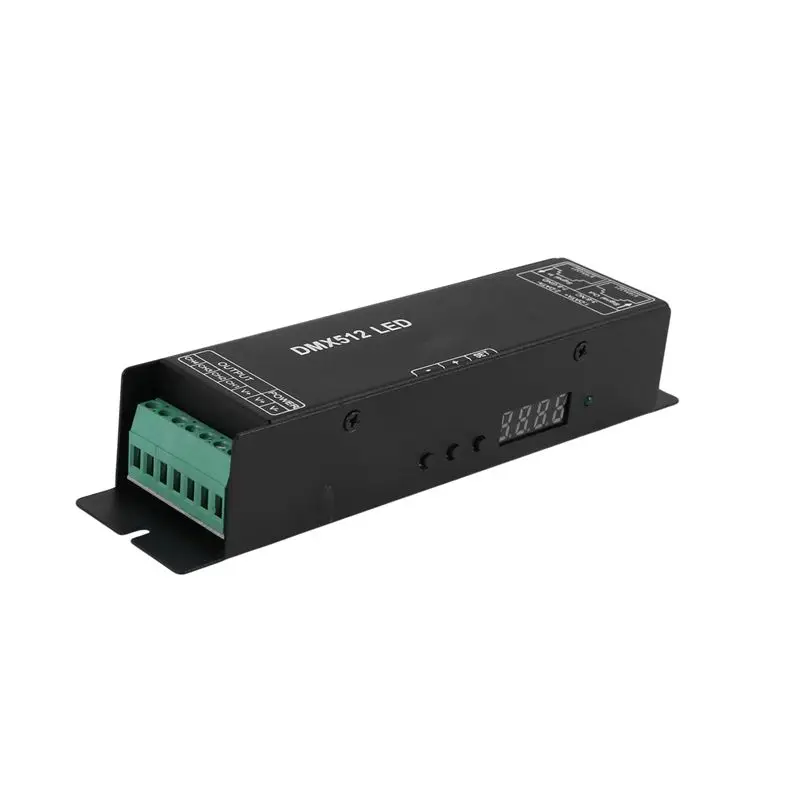 4X Dmx 512 Digital Display Decoder,Dimming Driver Dmx512 Controller For LED Rgbw Tape Strip Light Rj45 Connection