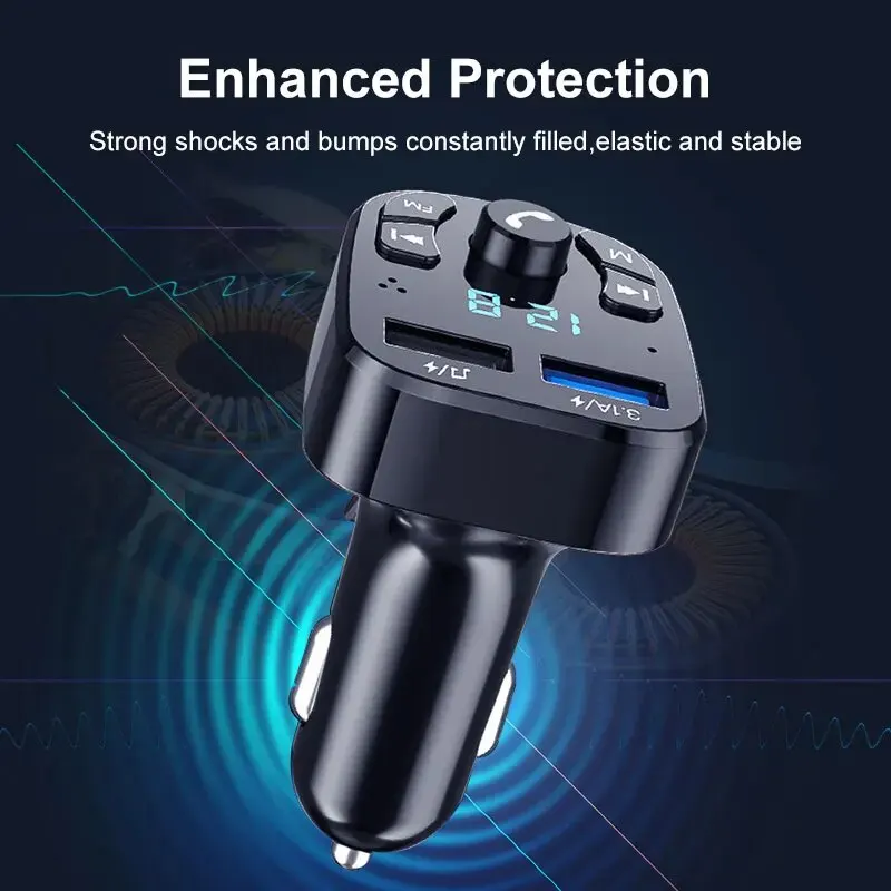 Car Bluetooth Mps Player Single Port Fast Charging Hands Free Call Usb Flash Drive Plug And Play Bluetooth Receiver