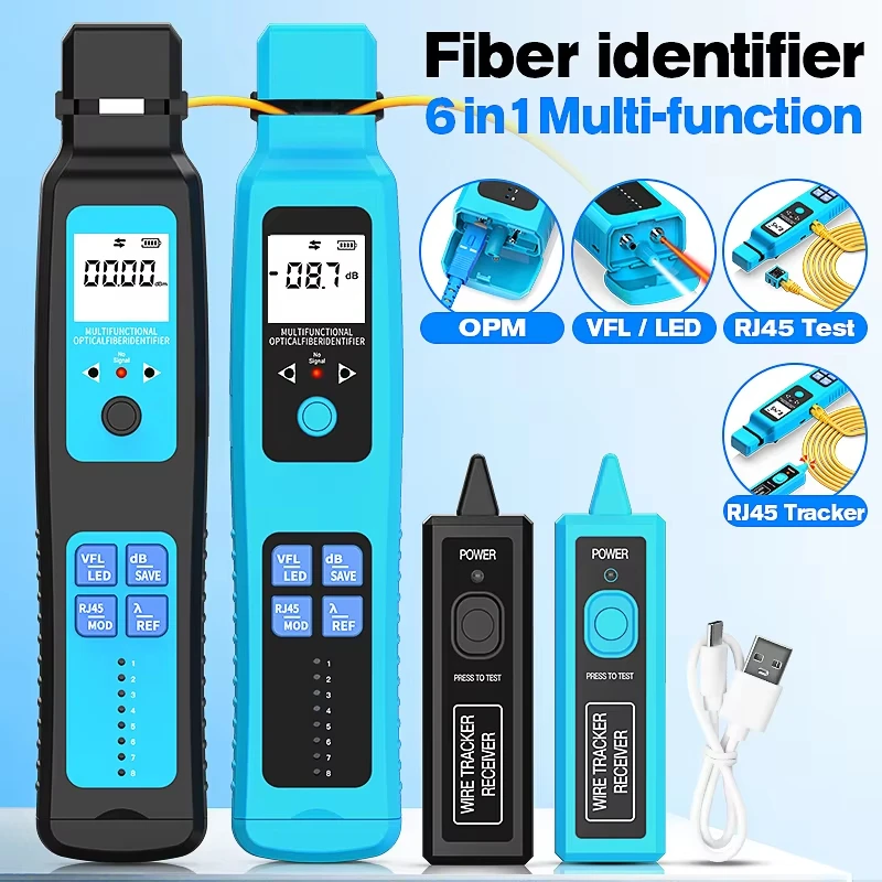 Multifunctional A-50/A-60 Fiber Optic Identifier Active Optical Fiber Cable Live Testing Tool Fiber Direction Detector Built-in
