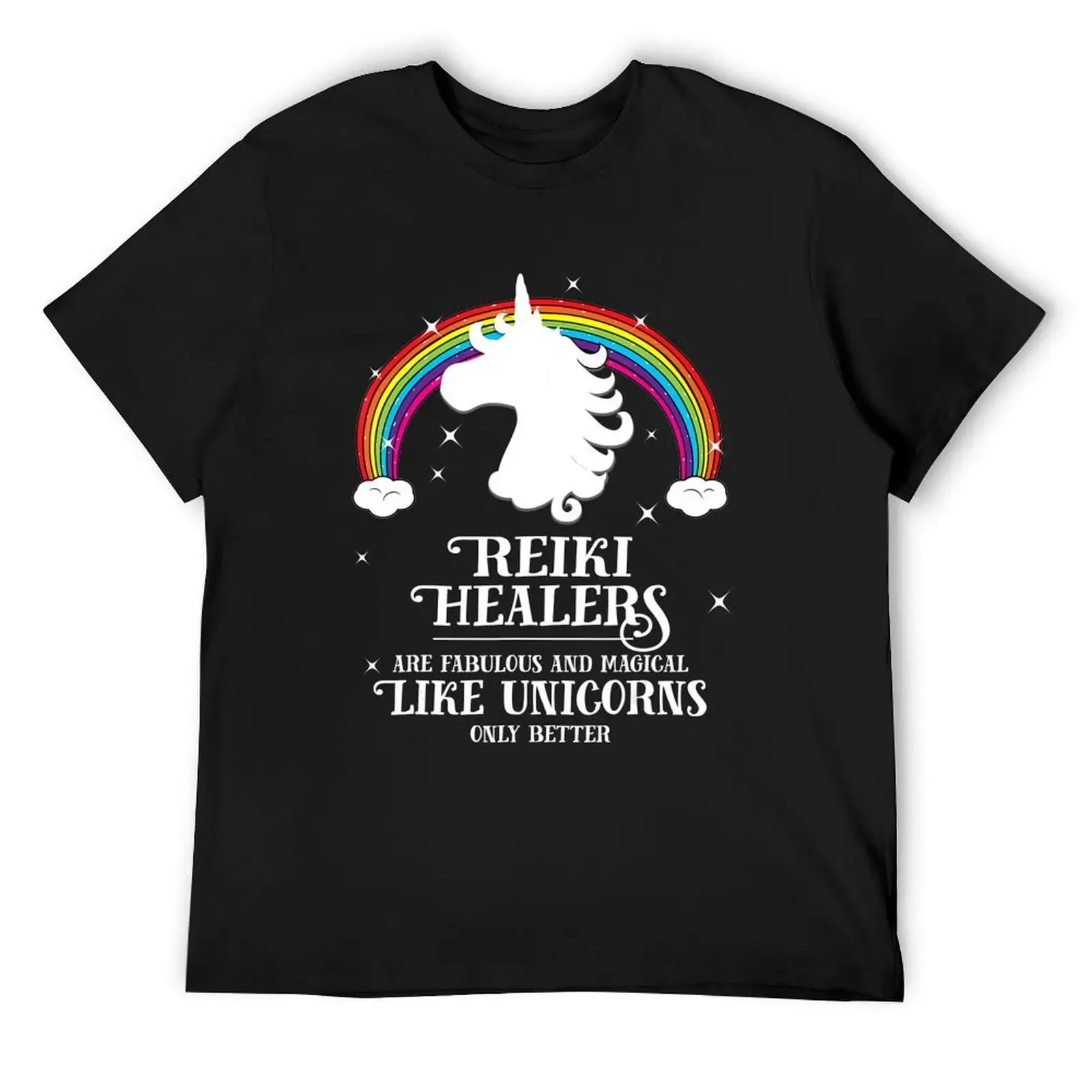 Reiki Healers Fabulous Magical Unicorn Rainbow T-Shirt oversized graphic tee oversizeds custom t shirt funny t shirts men