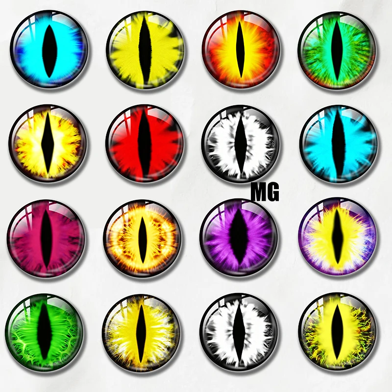 

6 мм, 8 мм, 10 мм, 12 мм, 18 мм, 20 мм, 25 мм, 30 мм, 45 мм, фотостекло, кабошон, круглый узор, ювелирные изделия своими руками, аксессуары, смешанные глаза животных