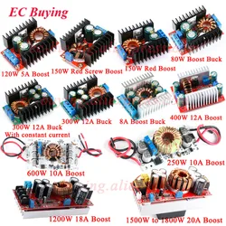 DC-DC 120W 150W 250W 300W 300W 20A 400W 15A 600W 10A 1800W 1200W 80W Step Up Boost Converter Step Down Buck Power Supply Module