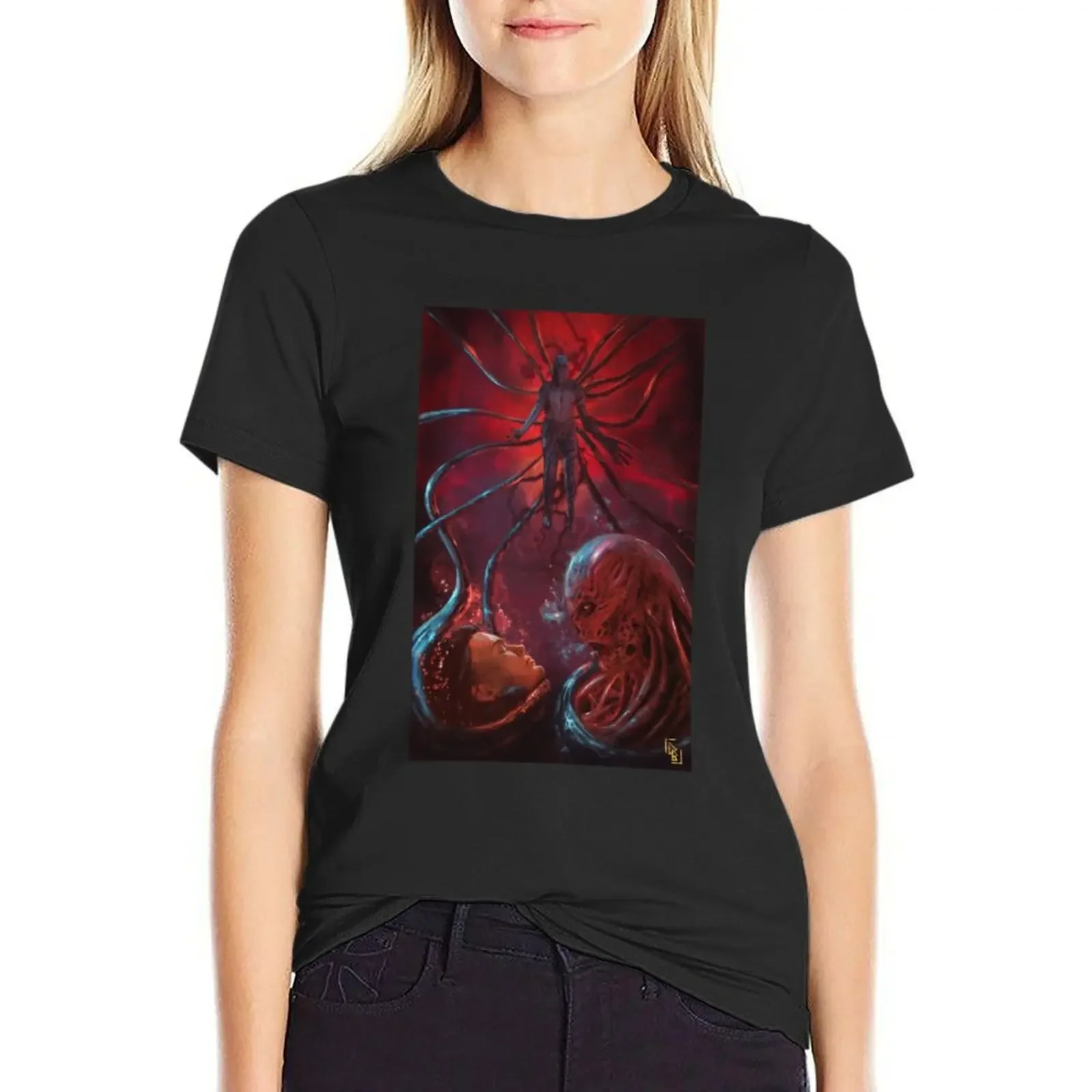 

Maxinne and Vecna T-Shirt tops new edition Aesthetic clothing workout shirts for Women loose fit