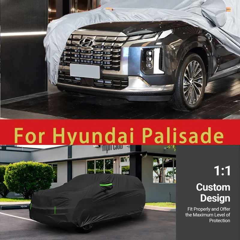 

Для Hyundai Palisade уличная защита полный автомобильный чехол снежный чехол солнцезащитный козырек водостойкий пылезащитный внешние автомобильные аксессуары