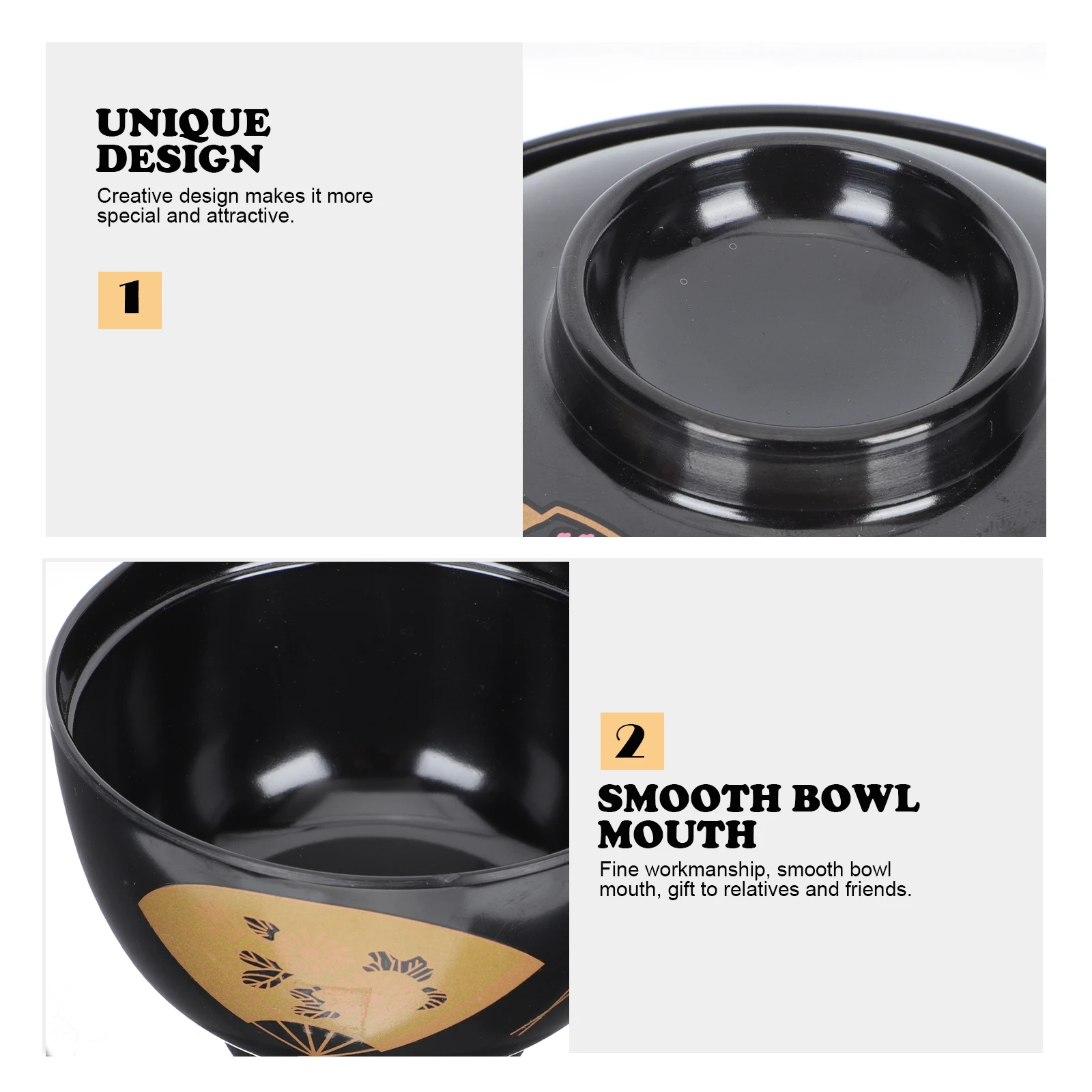 

Miso Soup Gaiwan Japanese Style Covered Bowls Large Serving Heat Resistant Drop Proof Kitchen Tableware Dining Set