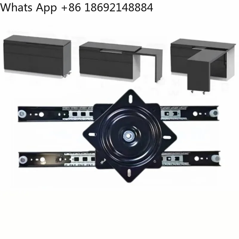 New Thickened Mini Rotating Table Island Platform for Small Spaces Space-Saving Retractable Translatable Hardware Accessories