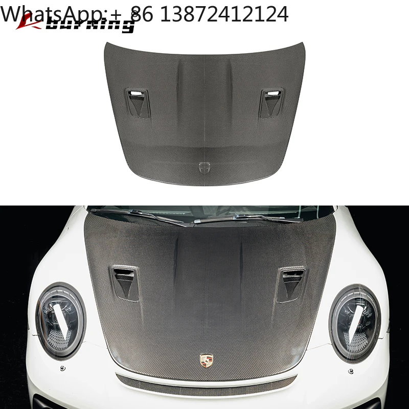 

Replacement Dry Carbon Fiber GT3-Style Machine Cover New Engine Hood Cover for 911 991 2012-2019 981 982 Models