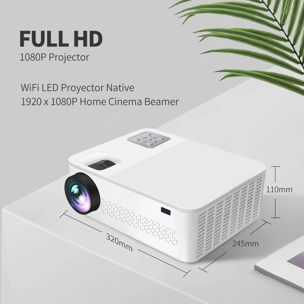 

YERSIDA Projector G6 FULL HD Native 1080P 5G WIFI Bluetooth Support 4K Upgraded 10000 Lumens Outdoor Movie 3D Home Cinema Beamer