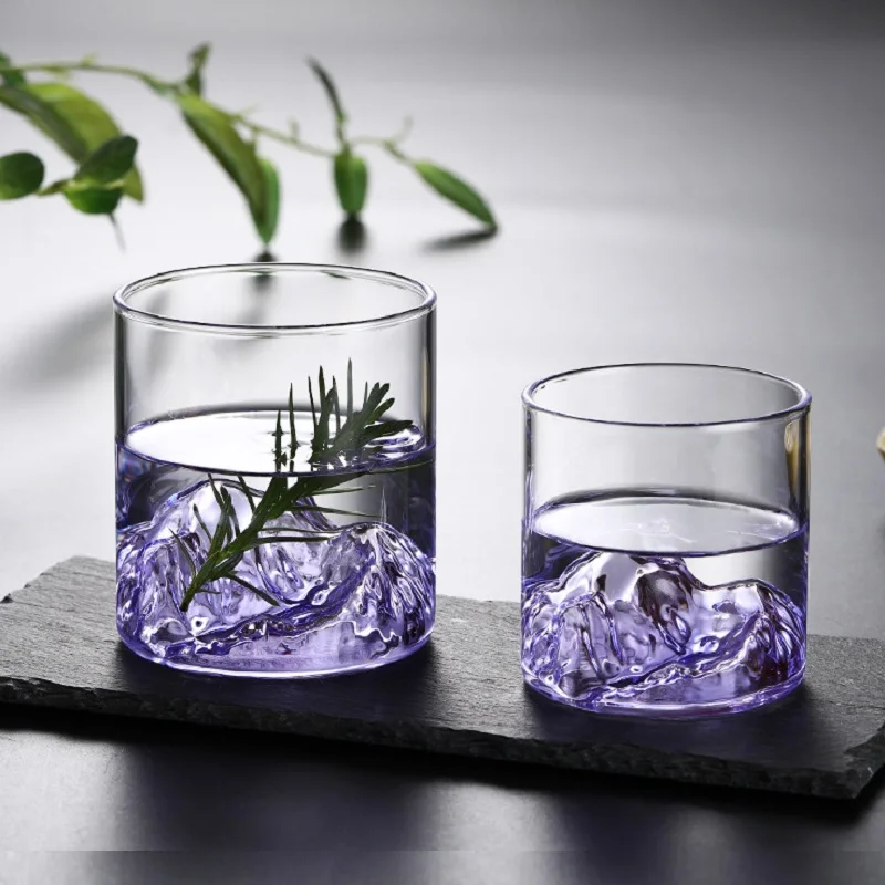 150ml/300ml Small Transparent Glass Coffee Cup Mountain Glass Whisky Heat Resistant Tea Drink Milk Juice Cup Cocktail Accessory