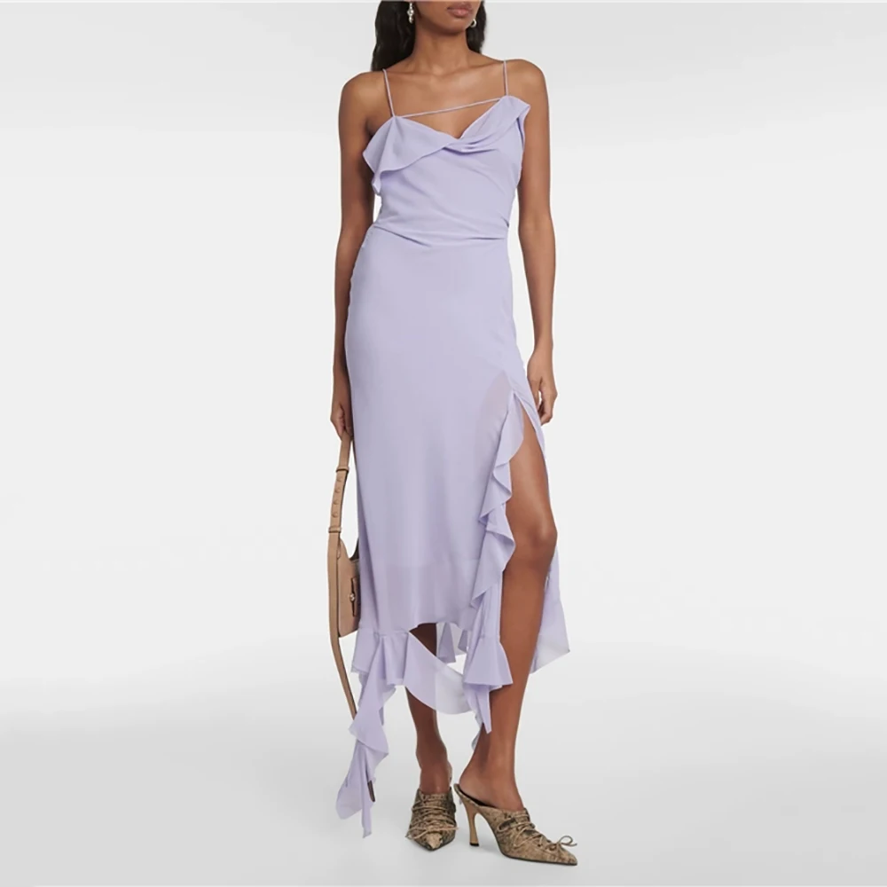 

Women's Ruffle Hem Splicing Irregular Dress,Sexy Backless Waist,Slim Fashion,Commuter Peplum Halter Dress,Summer,New,Y2k,2024