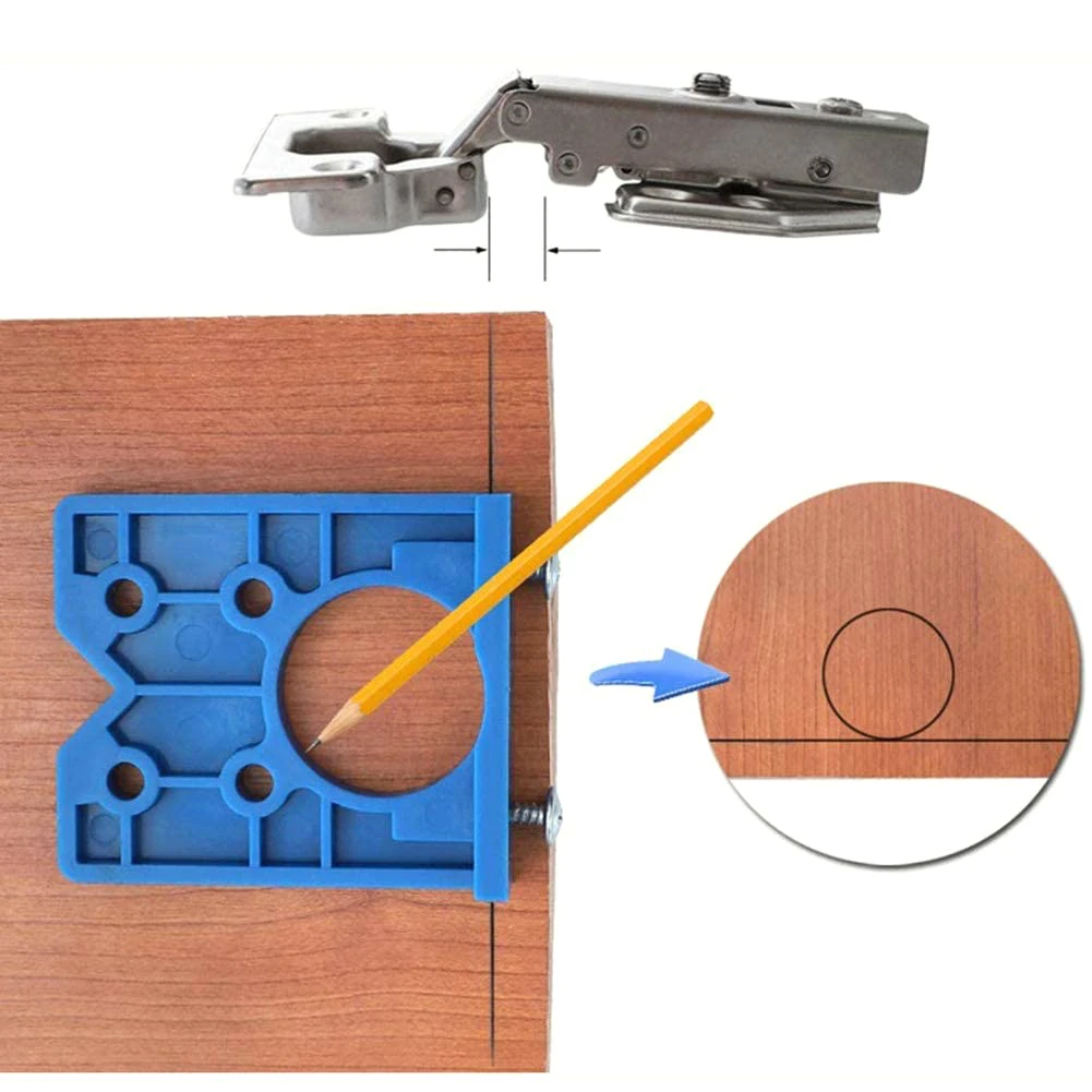 

Шаблон для сверления отверстий под петли 35 мм, легкий и удобный в использовании, для самостоятельной работы по дереву