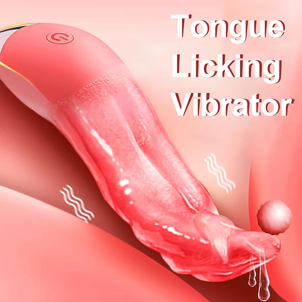 Realistic Licking Tongue Vibrators for Women 10 Speeds Nipples Clitoral Stimulation Sex Toys for Adult Female Couples