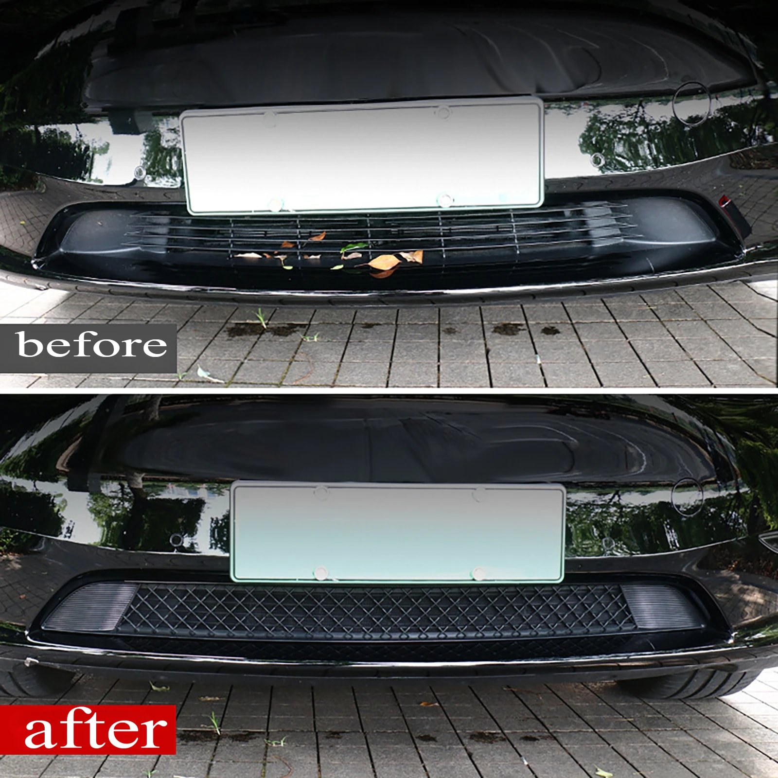 For Tesla Model 3 Model Y Front Bumper Lower Grille Air Vent Net Insect Dust Proof Protection Cover image 2