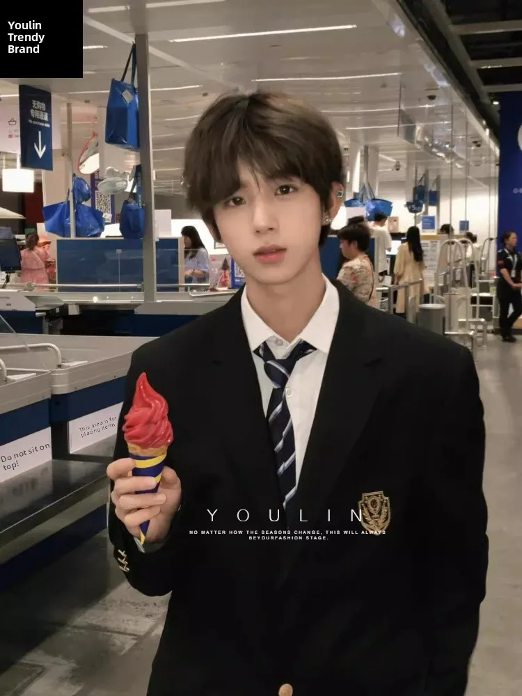 

Японский стильный мужской осенний комплект в университетском стиле: крутой костюм-двойка премиум-класса (куртка и брюки) в стиле JK Western для пар.