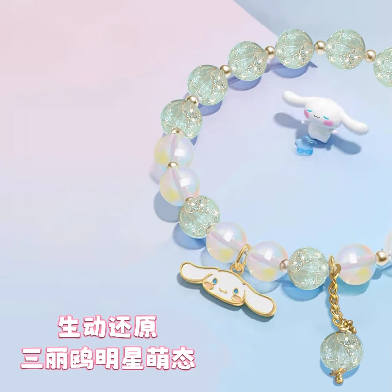 Autêntico nicho fresco sanrio cinnamoroll pulseira genuína frisada personalizado ins-estilo pulseira presente do estudante