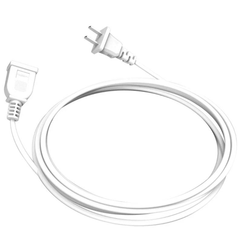 2M 2-Prong US Plug Male/Female Extension Cord Cable for Fan LED Light Chargers