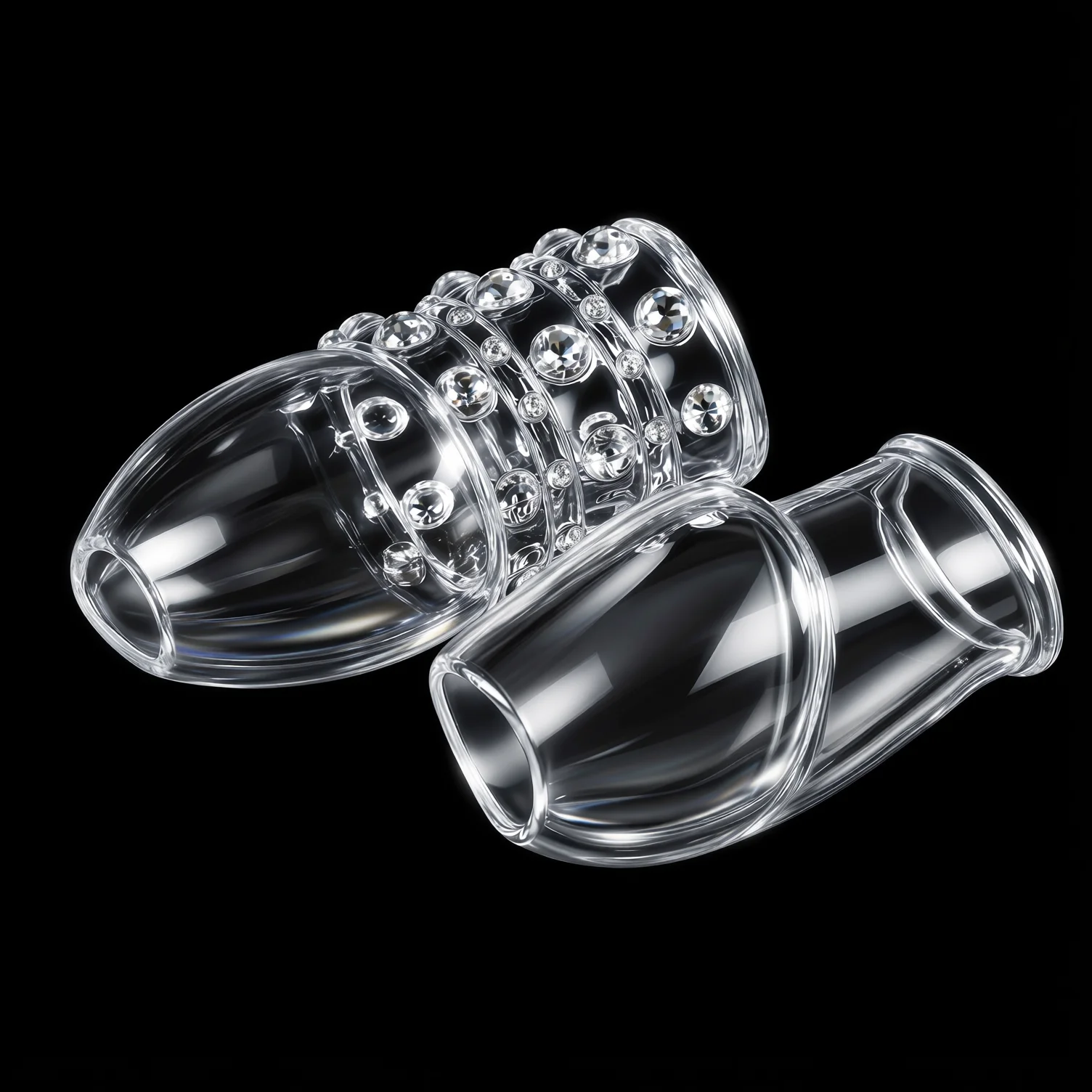 Sex Tooys For Man Transparent Glans Cock Ring Penis Enlargement Foreskin Rings Delay Ejaculation Reusable Penis Rings Extender