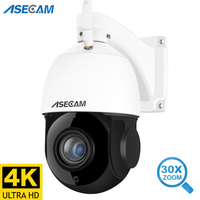 8MP 4K PTZ IP Camera 30x Optical Zoom Wifi Outdoor Human AI Auto Tracking POE Onvif CCTV P2P Audio Surveillance Camera Camhi