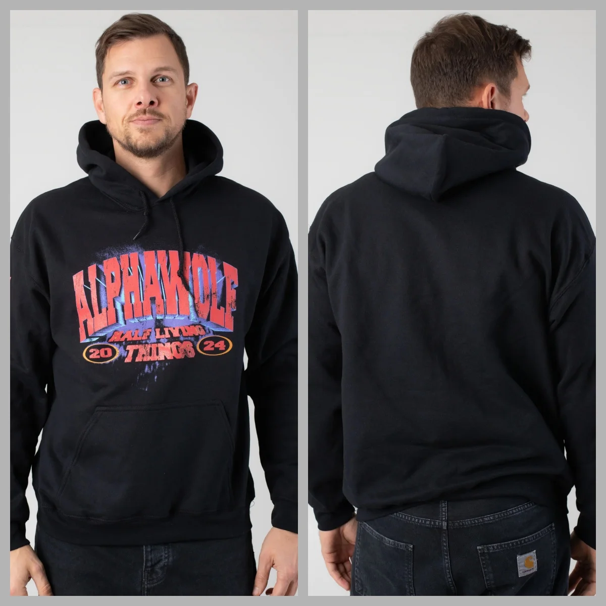 Alpha Wolf - Half Living Things - Sudadera con capucha 2026 Otoño Invierno Estilo unisex de lujo de alta gama