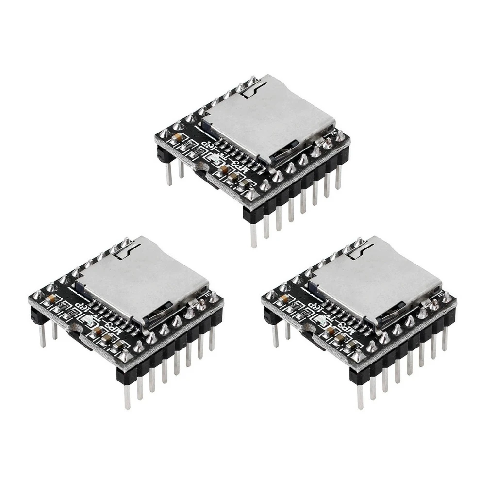 3 Stück für DFPlayer Mini MP3-Player-Modul, TF-Karte, U-Disk, DFPlayer-Modul, MP3-Sprachentwicklungsplatine, Mini-MP3-Player-Modul – Detail 1
