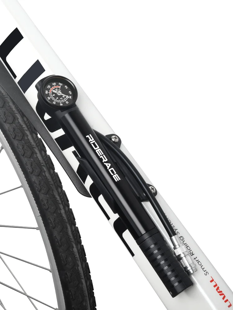 AliExpress riderace RIDERACE Bicycle Pump With Gauge Portable High-pressure Hand Tire Air Inflator Bike Air Shock Pump AV FV Presta Schrader Valve