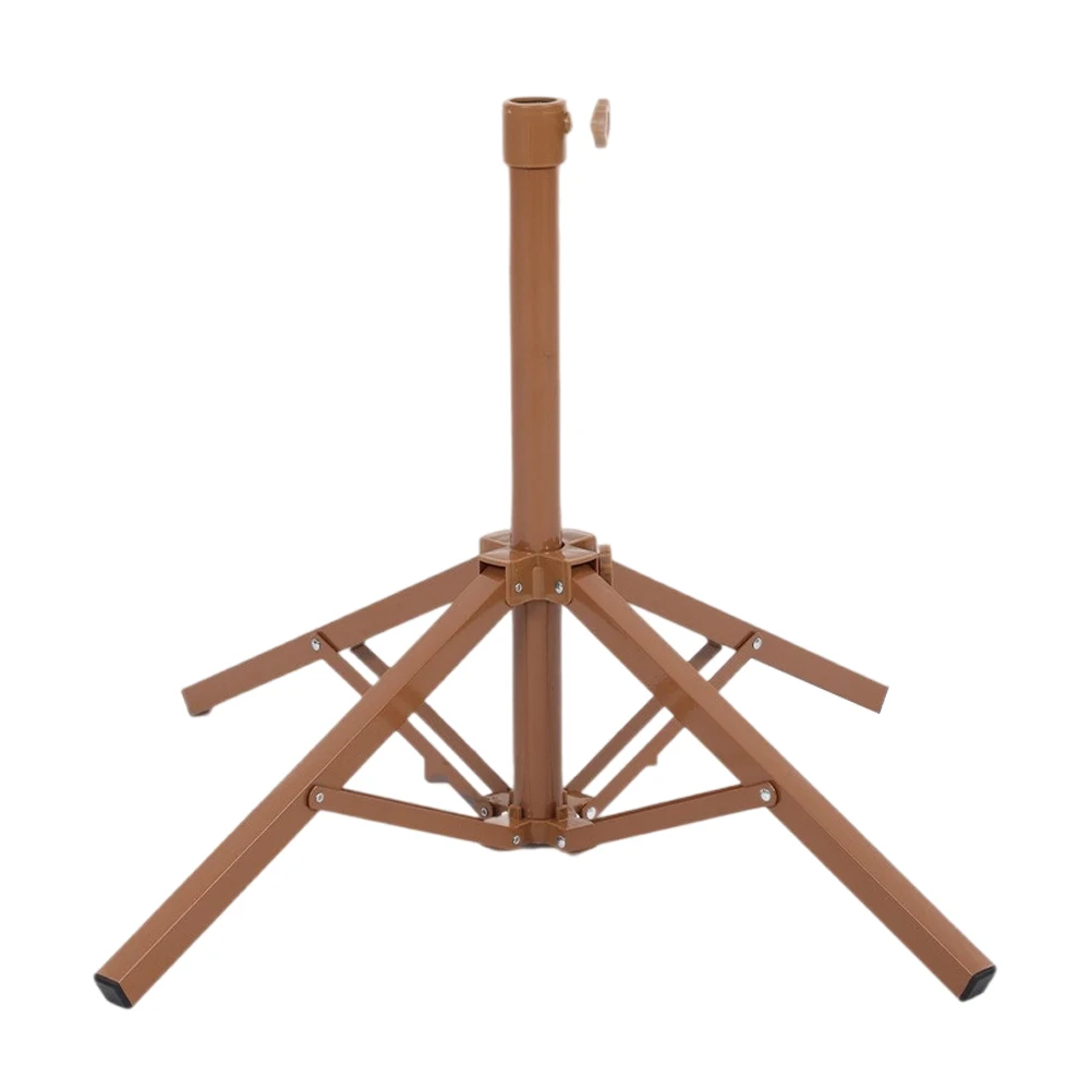 Metal Umbrella Base Foldable Umbrella Holder Beach And Outdoor Fun 55cm 21.65inch Adjustable Center Hole Portable Design