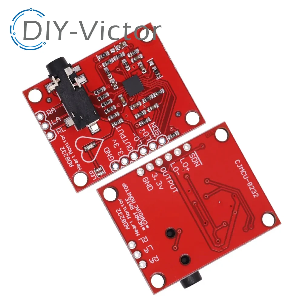 Ecg module AD8232 ecg measurement pulse heart ecg monitoring sensor module kit for Arduino