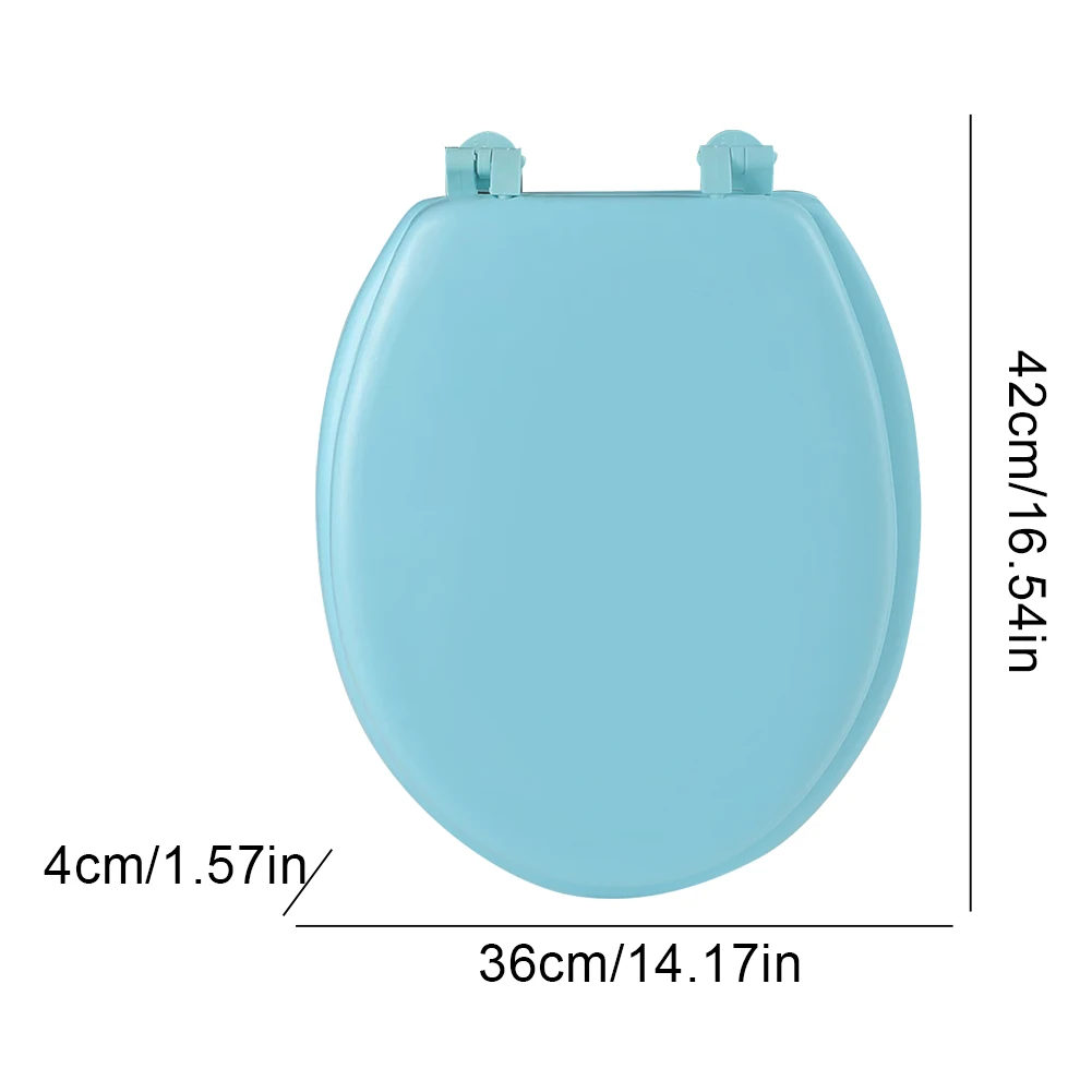 Soft Close Cushion Quick-Release Oval Thicken Round Cushion Bathroom Replacement Cover Seats for Bathroom Seats Standard Toilets