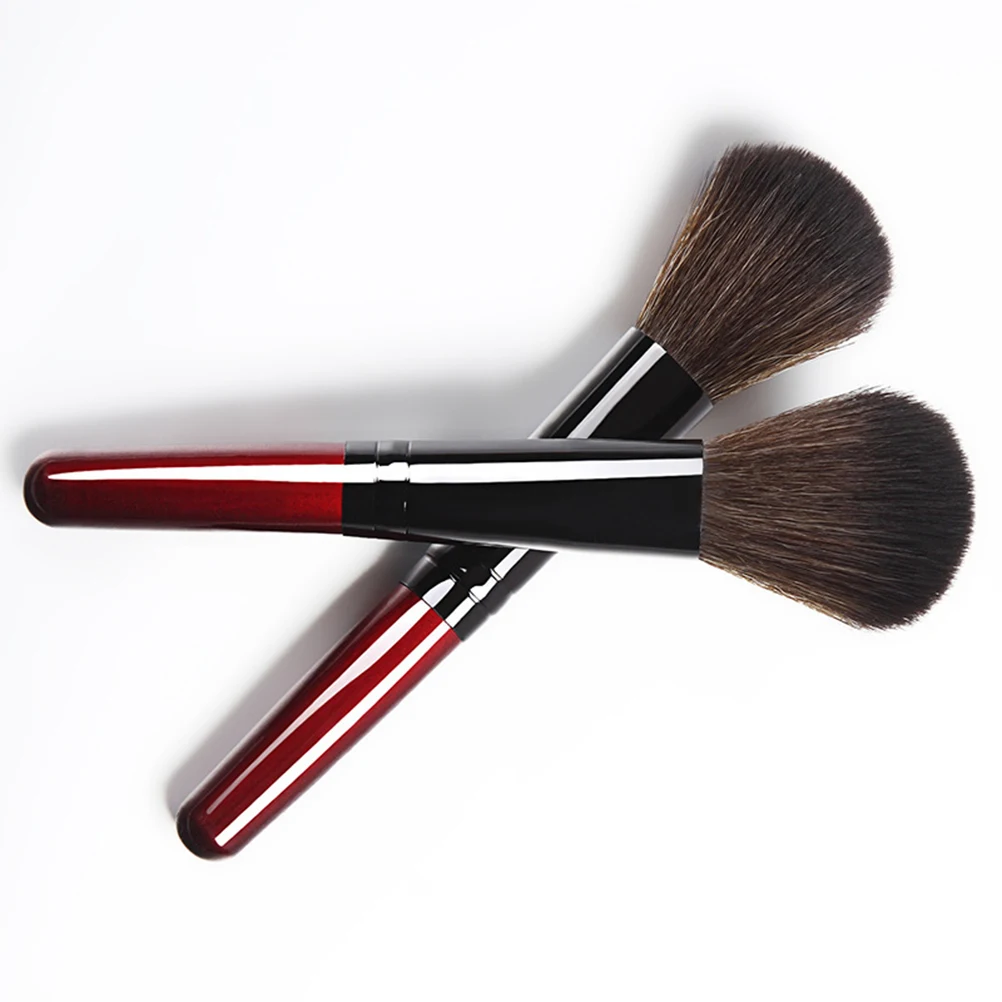 Cepillo para polvo de uñas, cerdas de lana ergonómicas para decoración de uñas, limpieza acrílica, colorete Facial, aplicación de maquillaje, brocha para polvo, maquillaje