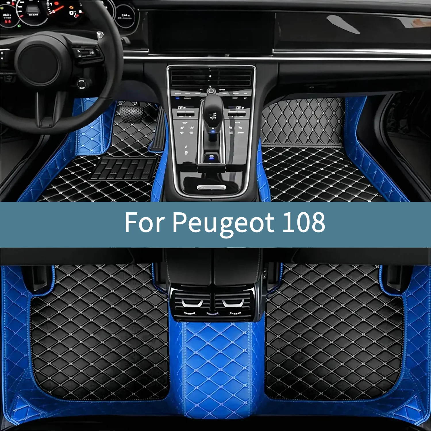 

Автомобильные коврики для Peugeot 108 2015 2016 2017 2018 2019 2020 2021 2022 Водонепроницаемые полный комплект ковриков для автомобилей Аксессуары