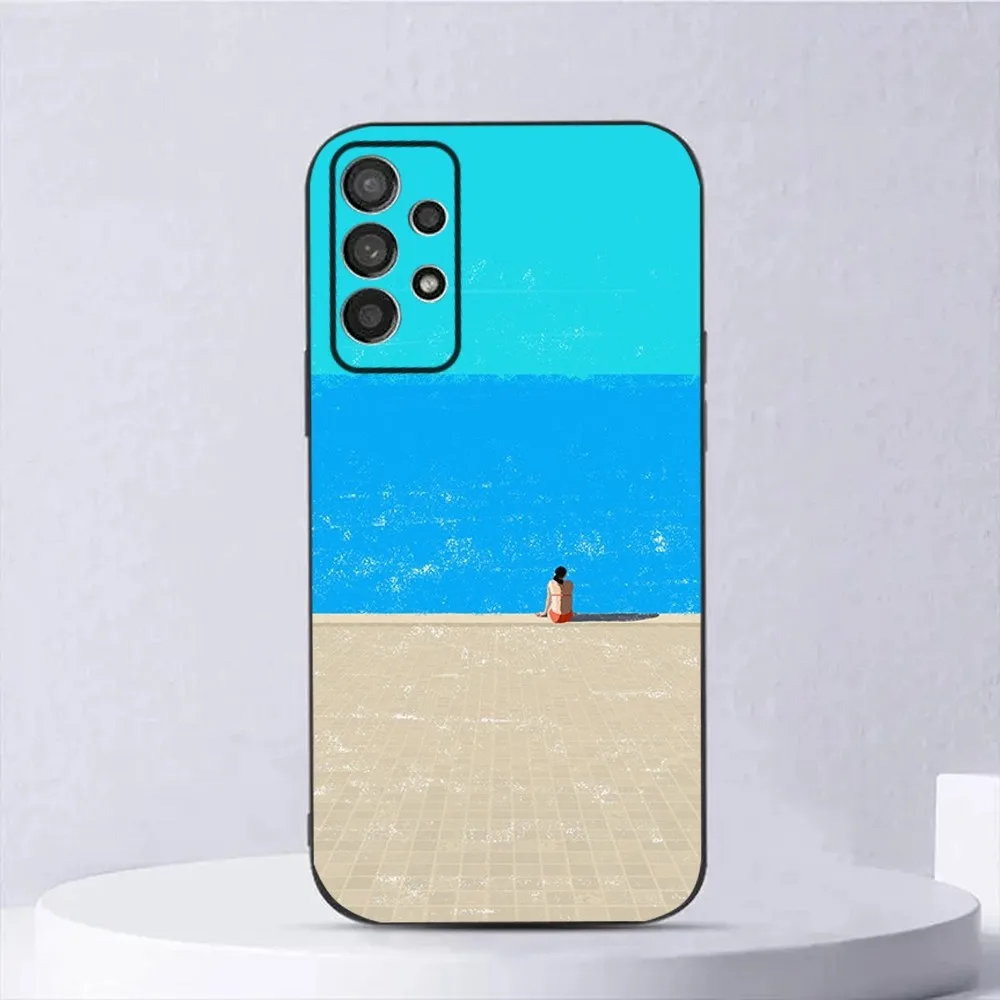 David Hockney Art Phone Case For Samsung Galaxy A13,A21s,A22,A31,A32,A52,A53,A71,A80,A91 Soft Black Shell