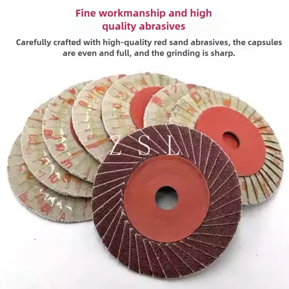 1 pieza: rueda de página en forma de flor adecuada para piezas de trabajo de metal, placas de metal, tubos de metal, molienda de productos de acero inoxidable.