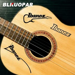 BLKUOPAR Ibanez Logo Car Stickers Personality Waterproof Decal Windows Trunk Helmet Die Cut Fuel Tank Cap RV VAN Surfboard Lable