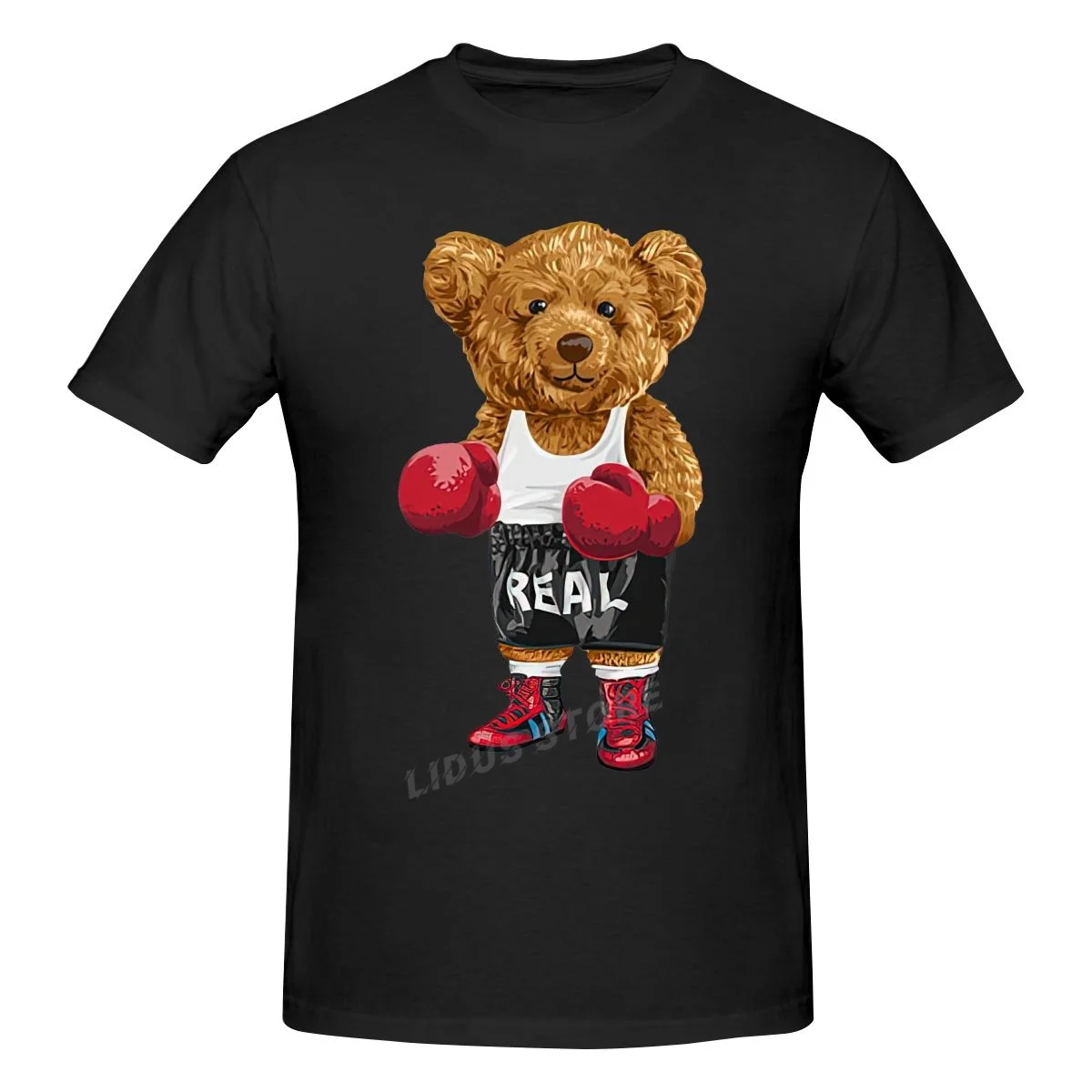 

Personality Boxing Teddy Bear T shirt Harajuku Streetwear Short Sleeve T-shirt 100% Cotton Graphics Tshirt Brands Tee Tops