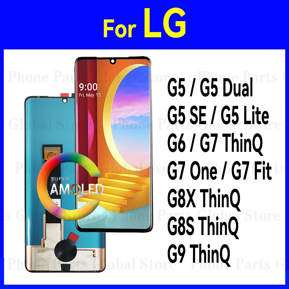 ЖК-дисплей с рамкой для LG G9 G8S G8X ThinQ G7 One G6 G5 SE Дисплей Сенсорный дигитайзер G900 G910 G850 G810 Q850 Q910 G710 ЖК-дисплей