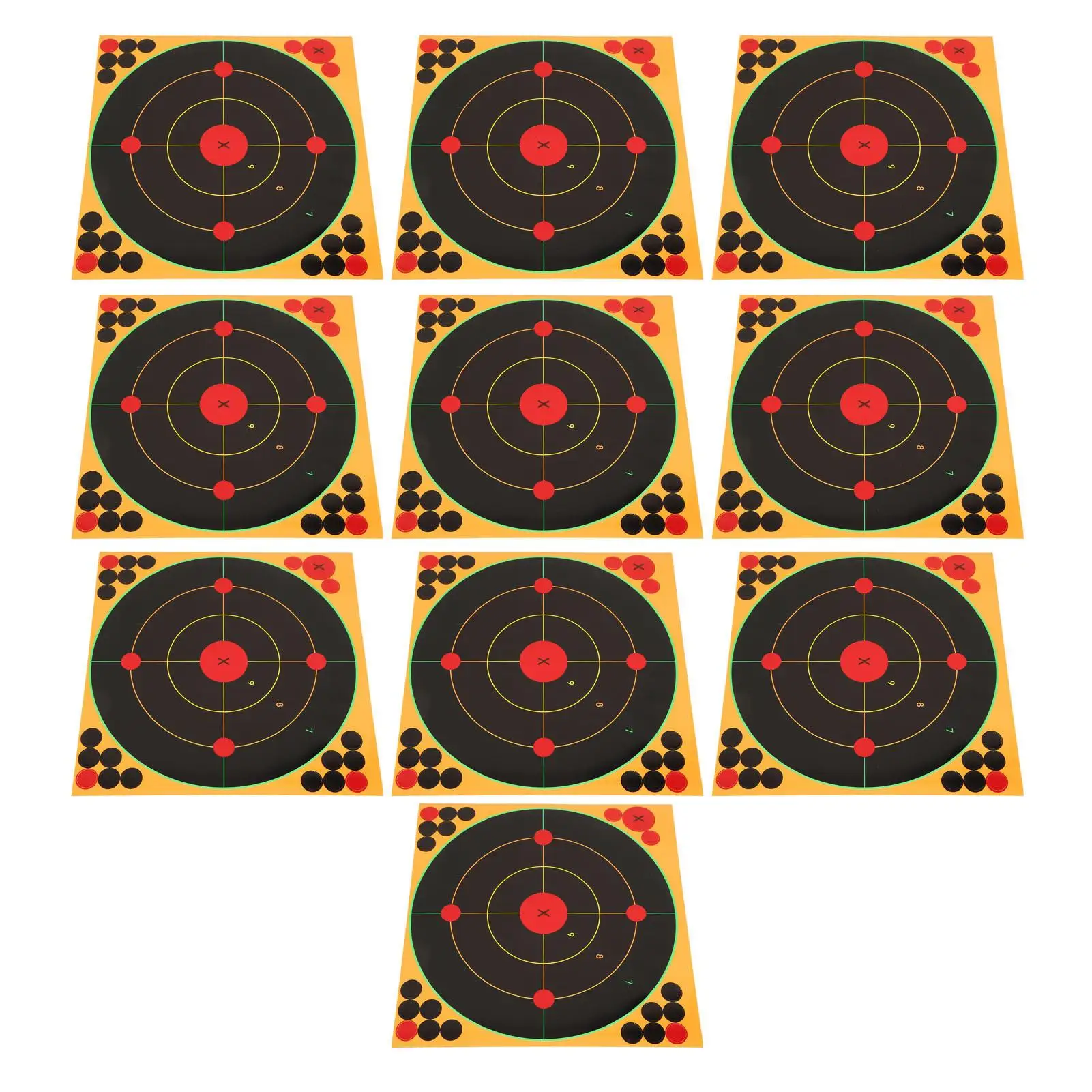 Thickened Non-Reflective Art Paper Targets for archery Practice - Durable Fluorescent Training Sheets