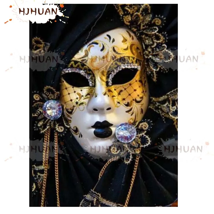 

DIY Black mask Diamond Painting Full Square/Round Drill 5D Diamond Embroidery Sale Diamond Picture of Rhinestone Home Decor Gift