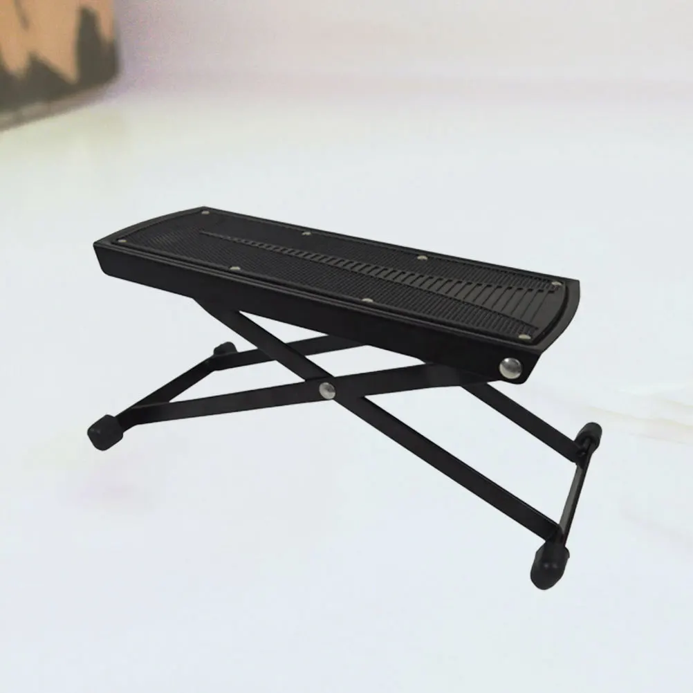 

6-Gear Adjustable Guitar Footstool Non-Slip Rubber Metal Frame Sturdy Portable Folding Guitar Pedal For Instrument Accessory