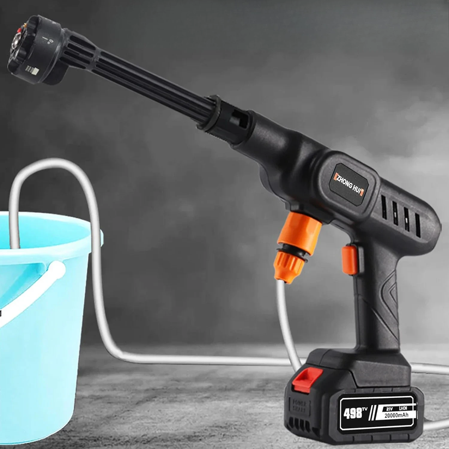 

l l L 6 In 1 60Bar High Pressure Washer Car Wash Gun Cordless Electric Clean Machine For Car Garden Water Spray Gun For Makita
