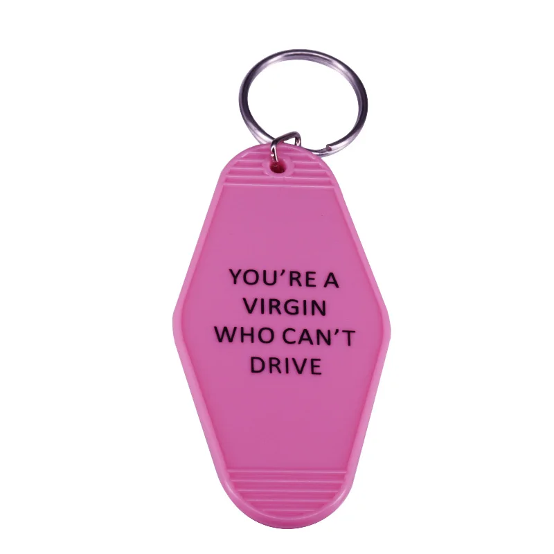 Clueless You Are a Virgin Who Can't Drive Keytag Key Chain Key Ring Keychain Keyring Key Tag Pendant Jewelry Accessories