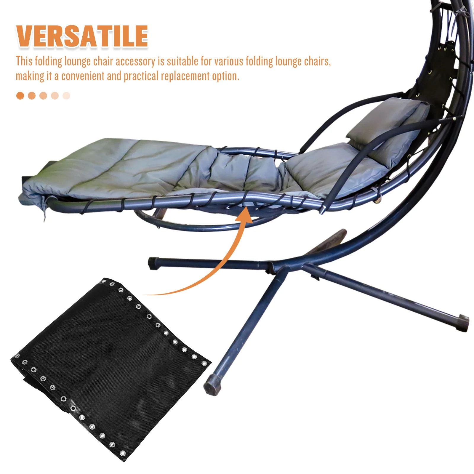1 Zestaw Wymiennych Pokrowców na Krzesła Ogrodowe Wytrzymałe Wodoodporne Oddychające Siatkowe Materiały Naprawcze do Leżaków Ogrodowych Huśtawek
