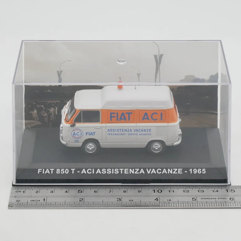 Ixo 1:43 FIAT 850 T ACI ASSISTENZA VACANZE 1965 รถ Diecas รุ่นโลหะของเล่นรถ