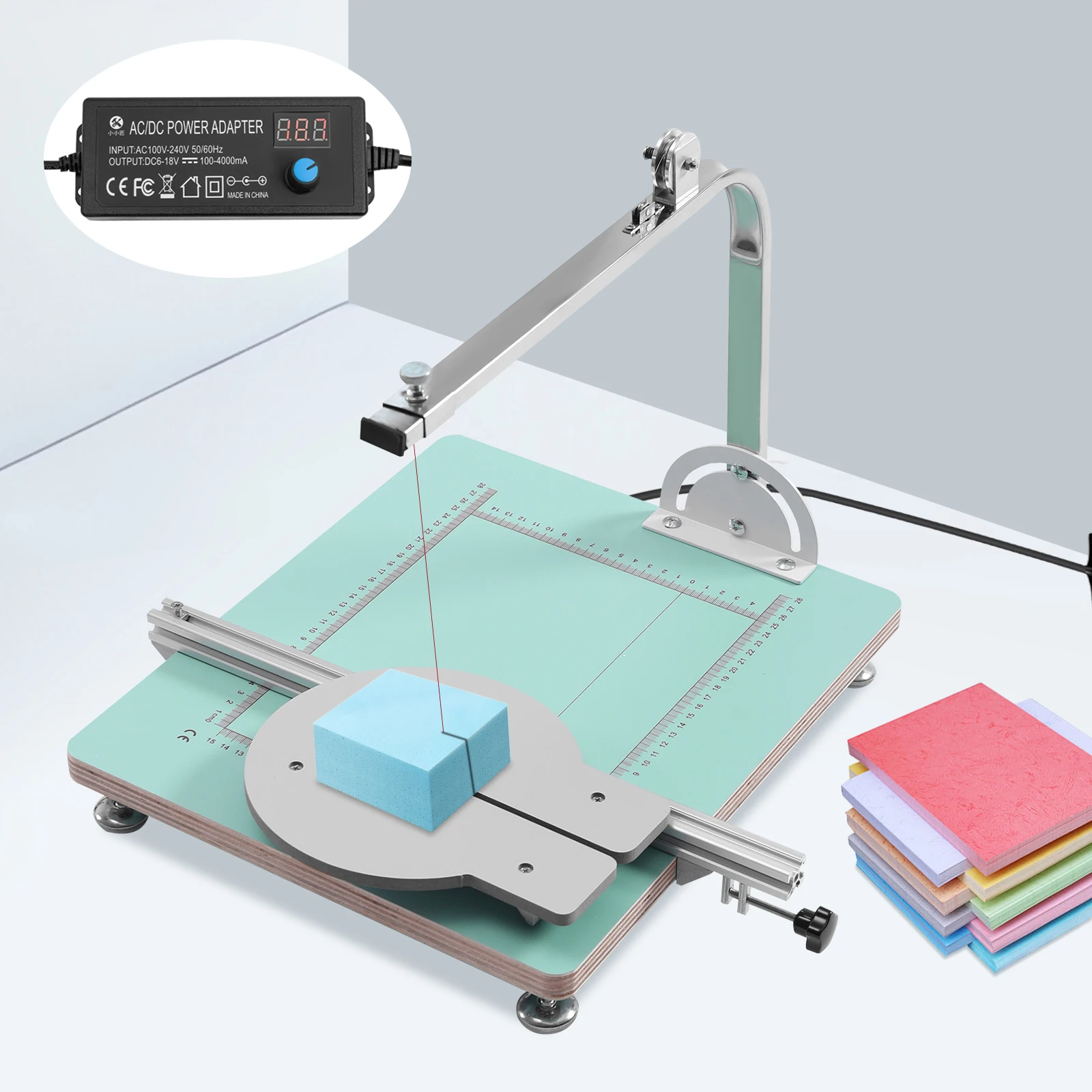 

Подвижный станок для резки пенопласта, легкий станок для резки пенопласта весом 6,4 фунта 0-180 ° Регулируемый угол DIY Fun Портативный станок для резки